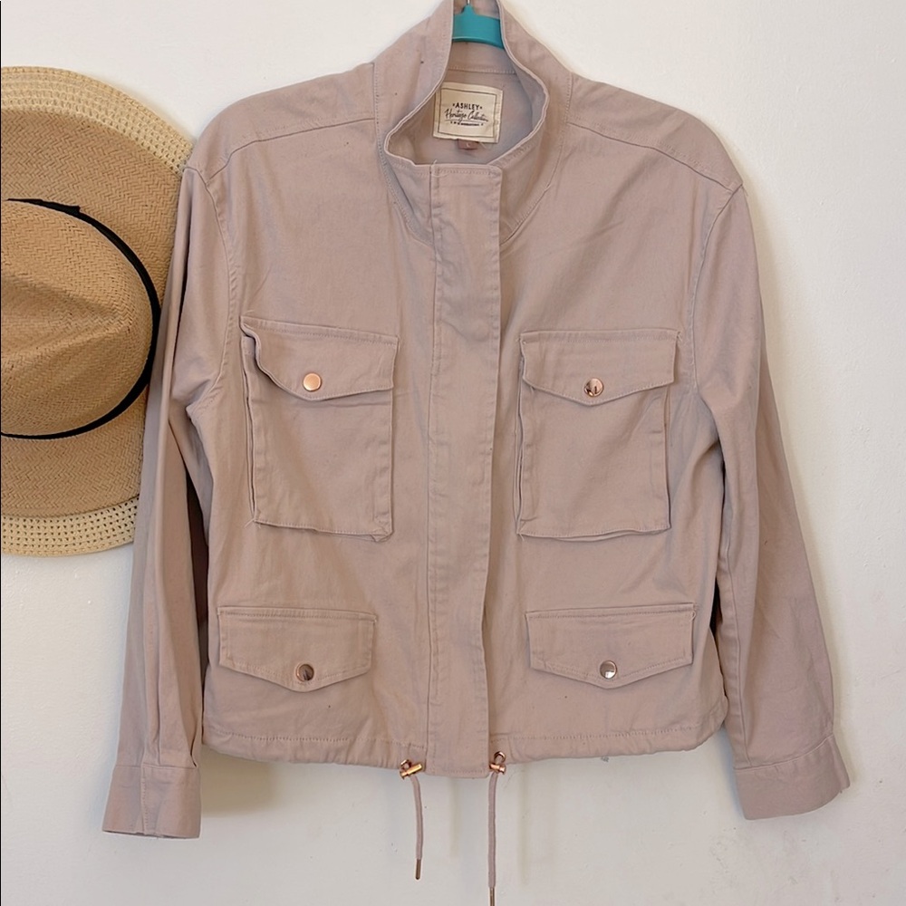 Ashley By 26 International Mauve Utility Jacket Size LARGE